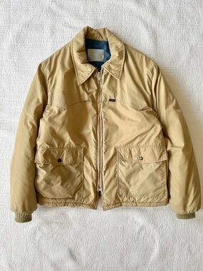 Vintage 70s Lee Tan Quilted Western Jacket Yellowstone Men's XL